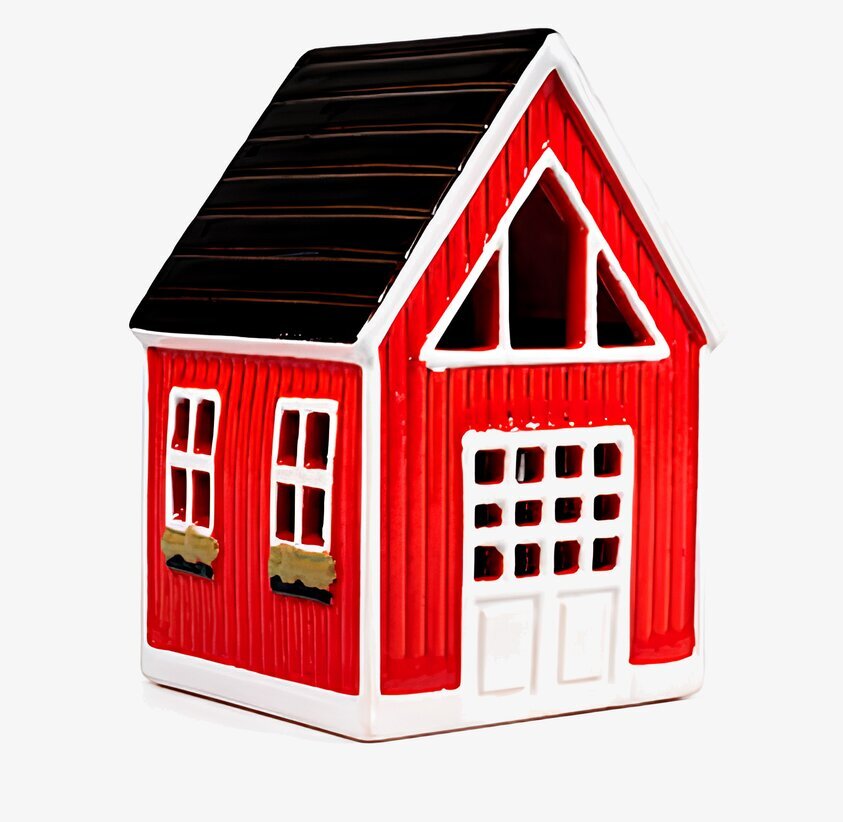 Ljuslykta Hus Röd Det Gamle Apotek Lyktor Endless Light Ljuslyktor