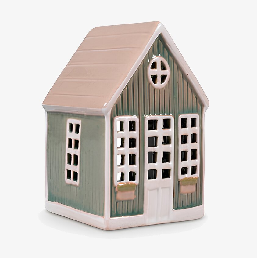 Ljuslykta Hus Grön Det Gamle Apotek Lyktor Endless Light Ljuslyktor