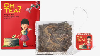 Bild av förpackning med röd bakgrund och asiatisk estetik