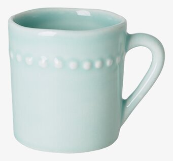 Bild av turkos keramikkopp för barn med lekfull design