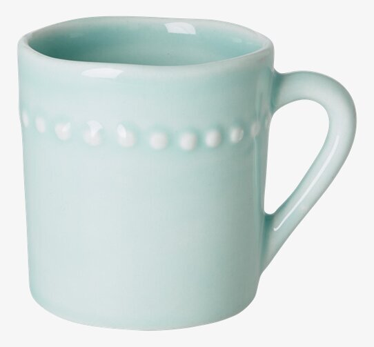 Keramikkopp Barn Turkos från Rice med prickmönster