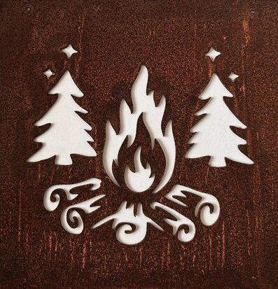 Skylt Brasa (armeringsnät) Rost Lind Decoration Utomhusskyltar Skyltar för utomhusbruk