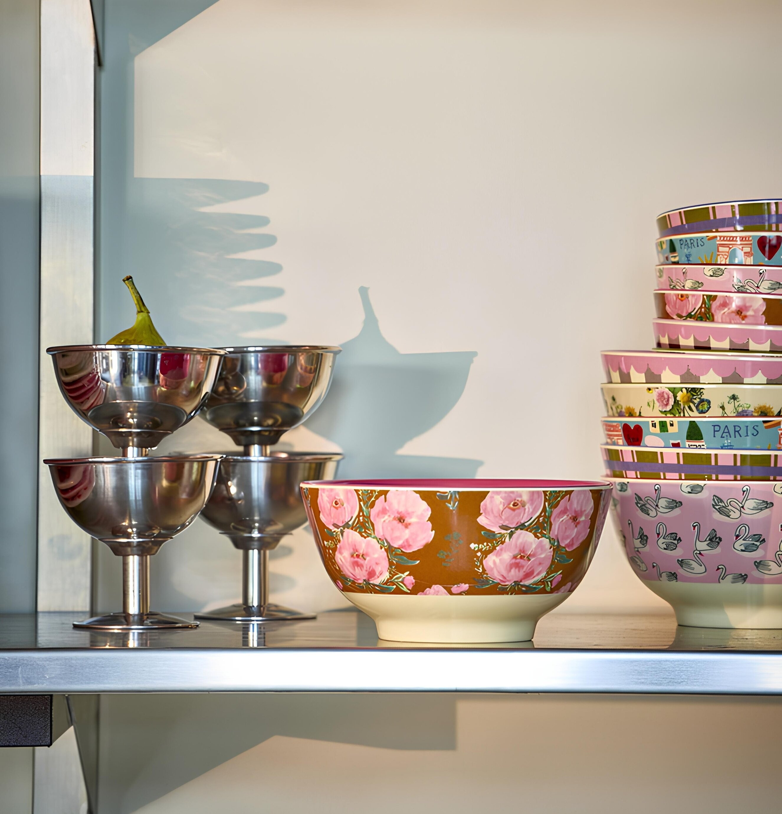 Skål Floral Fiesta Rose Print Rice Skålar att äta ur tilltugg Såskannor/Vispskål servering Matlådor Förvaring av