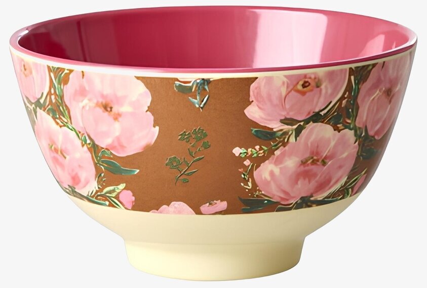 Liten Skål Floral Fiesta Rose Print Rice Skålar att äta ur tilltugg Såskannor/Vispskål servering Matlådor Förvaring