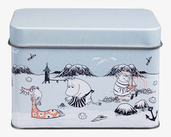 Teburk Strandtur Blå Moomin by Martinex Plåtburkar Metallburkar