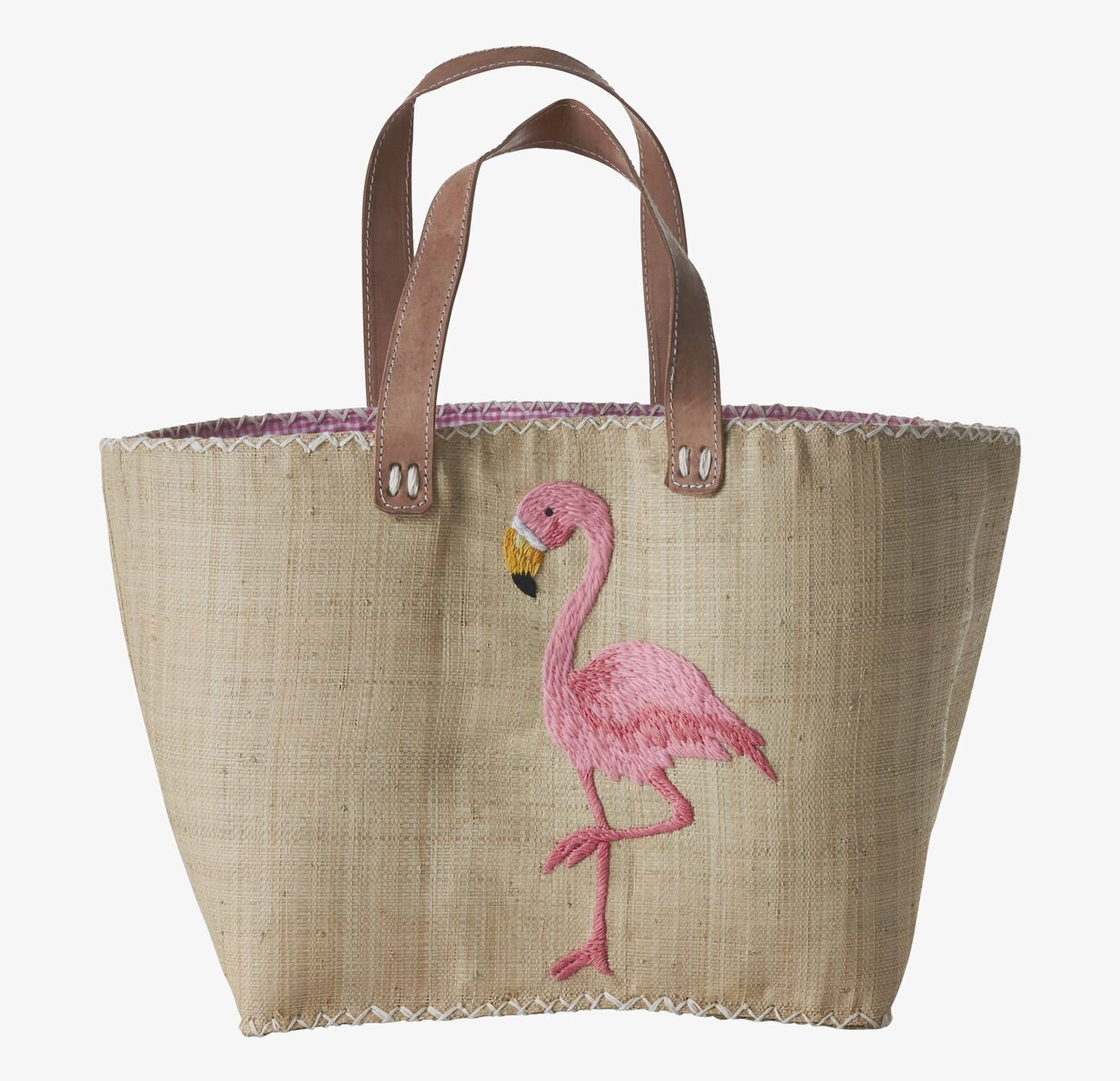 Shopping Bag Flamingo från Rice med rosa flamingomotiv
