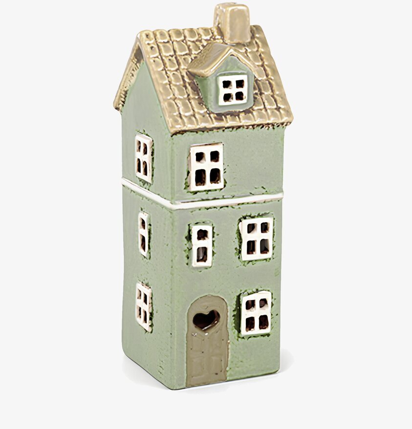 Ljuslykta Hus Beige från Det Gamle Apotek, keramik, detaljerad