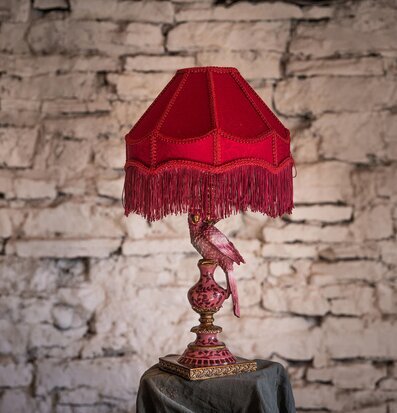 Lampfot Papegoja Plommonröd A Lot Decoration Lampor Taklampor Golvlampor Bordslampor LED-lampor Ledlampor Fönsterlampor Ljusslingor för dekoration