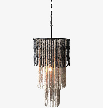 Ljuskrona Med Träpärlor Chic Antique Lampor Taklampor Golvlampor Bordslampor LED-lampor Ledlampor Fönsterlampor Ljusslingor för dekoration