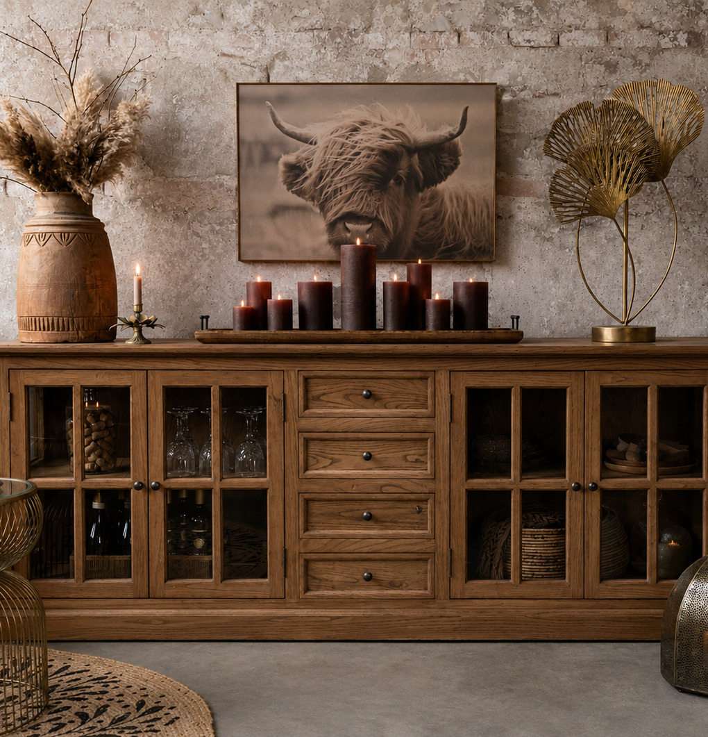 Marseille Vitrinskåp Natur Chic Antique Skåp (ej för nycklar eller medicin) Vägghyllor som mer är en