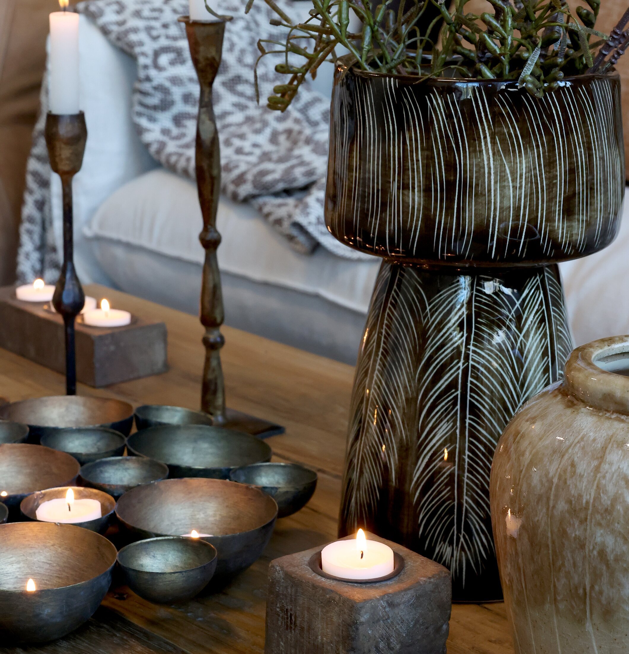 Vas Stengods Coffee Chic Antique Vaser