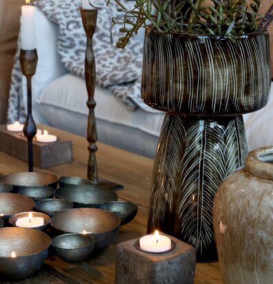 Vas Stengods Coffee Chic Antique Vaser