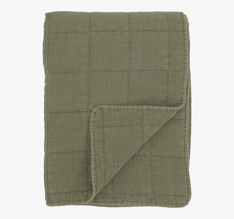 Aix Vintage Quilt Oliv Chic Antique Täcken, filtar, plädar och överkast Filtar Plädar Överkast