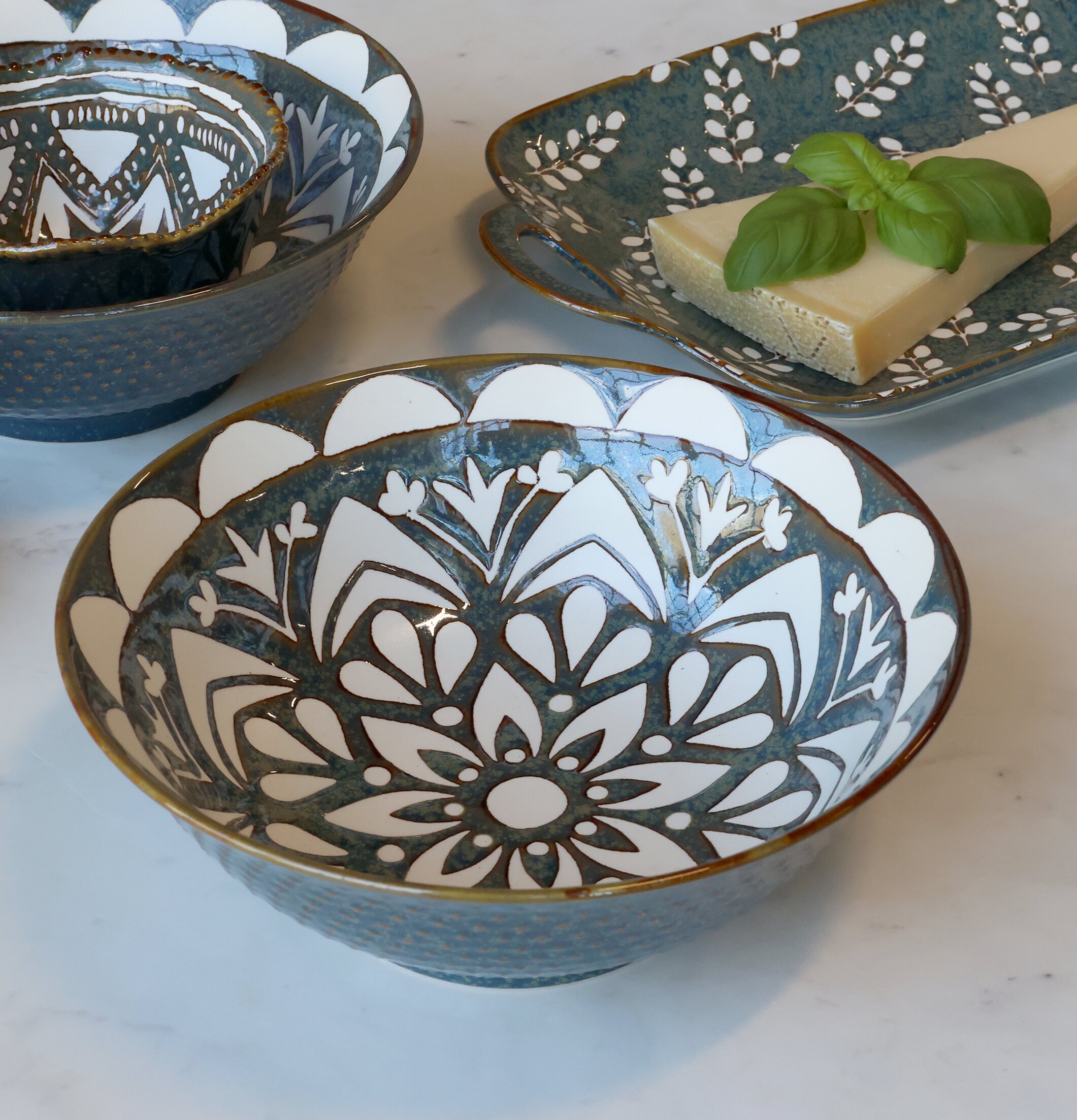 Skål Arés Opal Chic Antique Skålar att äta ur tilltugg Såskannor/Vispskål servering Matlådor Förvaring av lunch/mat