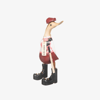 Foto: Bambuanka med golfklubba och namnbricka 25 cm