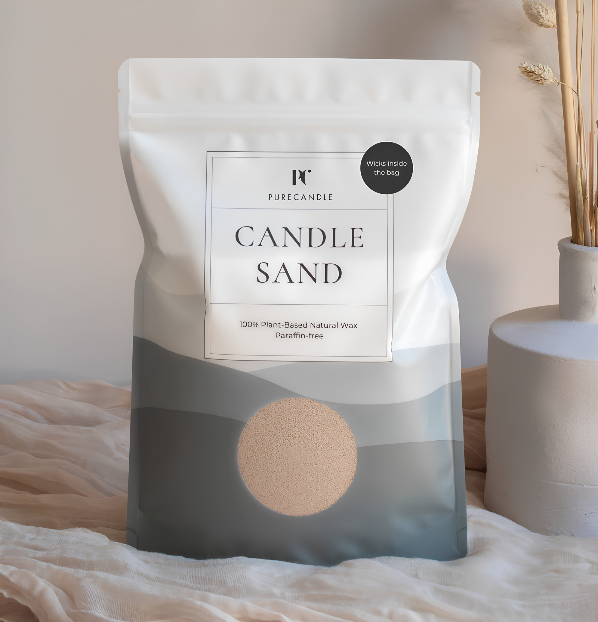 Dessert Sand Ljussand Inkl Vekar PureCandle Ljus Stearinljus Värmeljus
