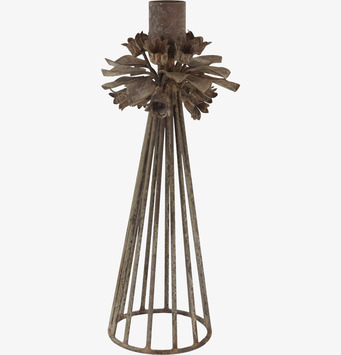 Ljusstake Blomsterdekor Hög Chic Antique Ljusstakar Adventsstakar Ljushållare Ljushyllor