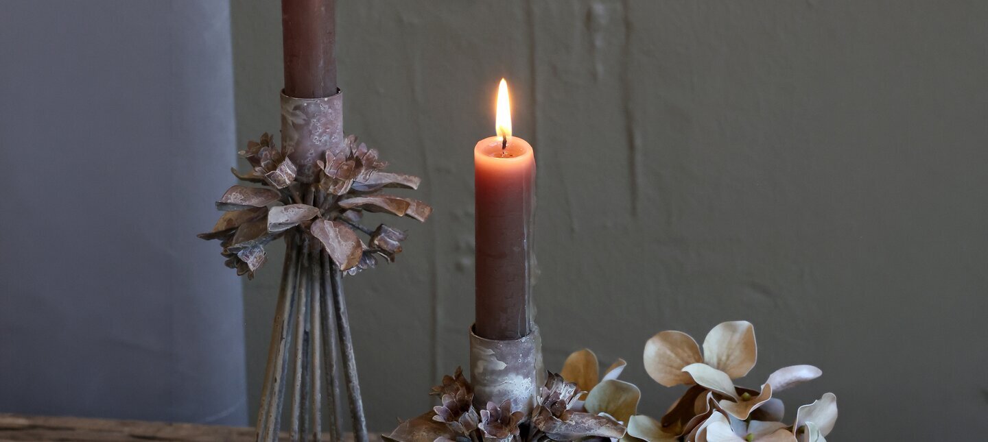 Ljusstake Blomsterdekor Hög Låg Ljusstakar Chic Antique Adventsstakar Ljushållare Ljushyllor