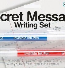 Bild av osynligt bläckpennset med hemliga meddelanden