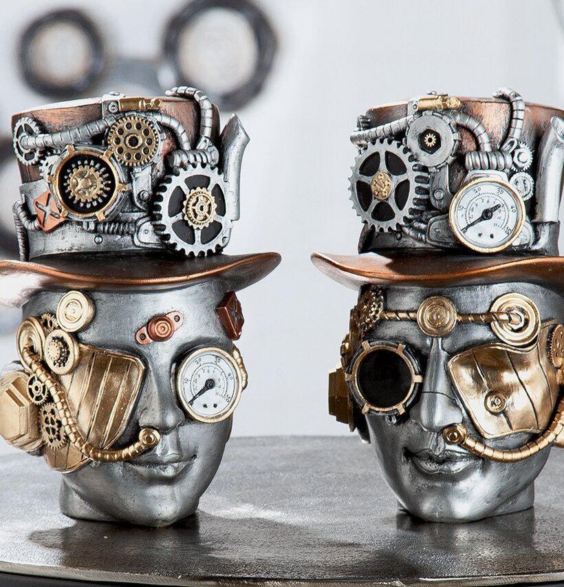 Byst Steampunk Kvinna Silver Gilde Byster