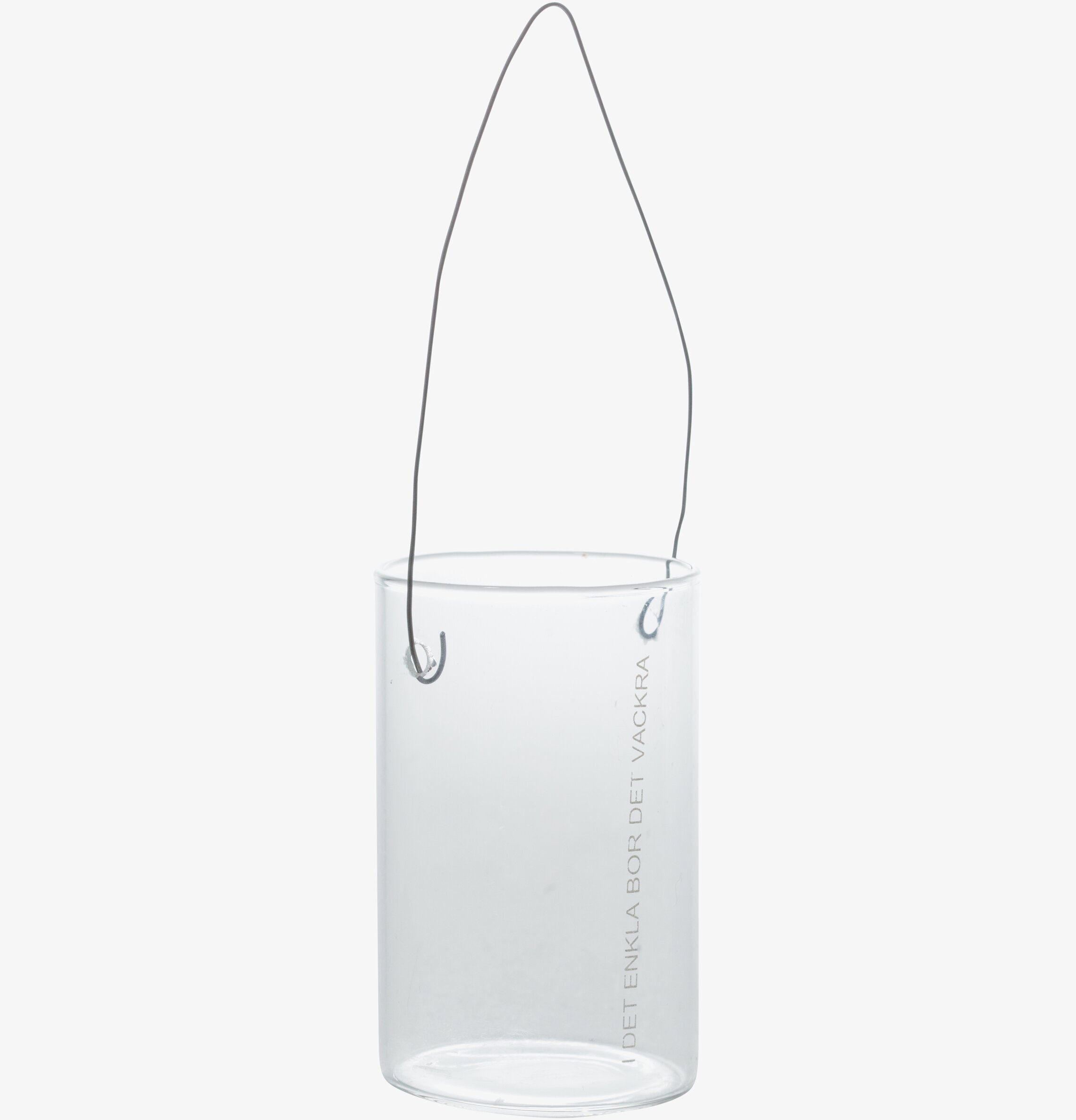 Bild av elegant hänglykta i glas med stilren design