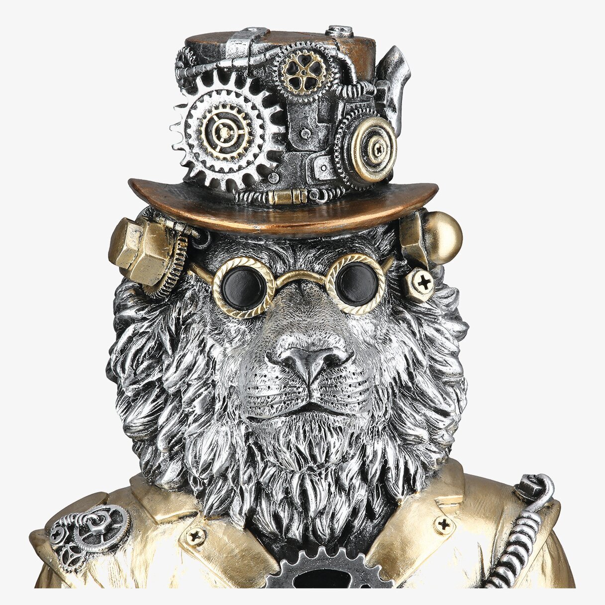 Byst Lejon Steampunk Silver Guld Gilde Byster