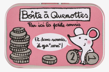 Bild av charmig plåtburk med Tandfen i rosa design