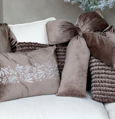Rosett Sammet med Glitter Mocca Chic Antique Övrig prydnad/dekoration för inredning innemiljö