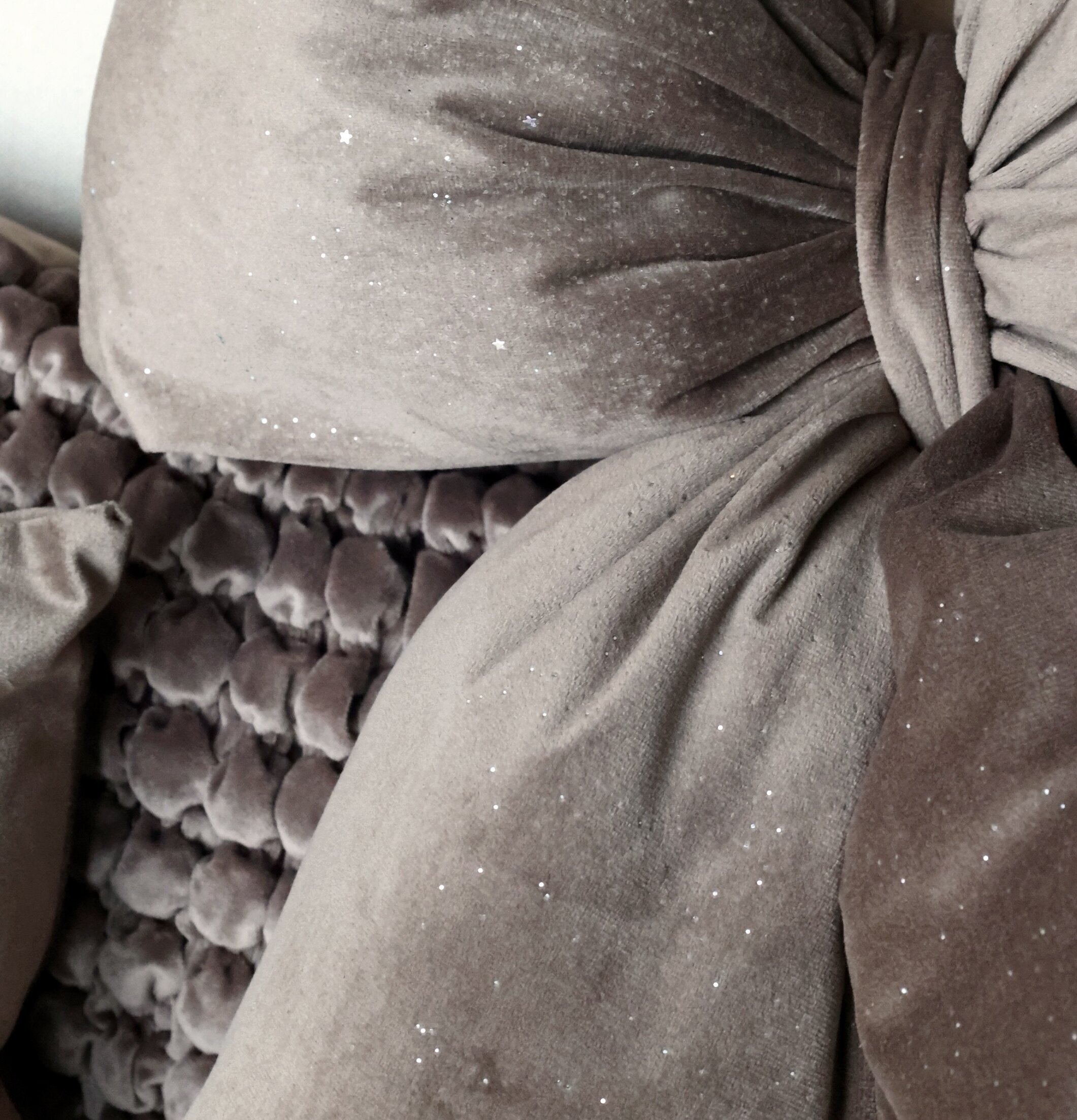 Rosett Sammet med Glitter Mocca Chic Antique Övrig prydnad/dekoration för inredning innemiljö