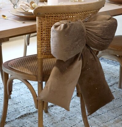 Rosett Sammet med Glitter Mocca Chic Antique Övrig prydnad/dekoration för inredning innemiljö