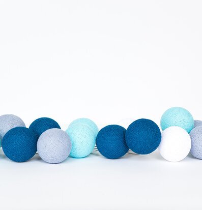 Bild av harmonisk ljusslinga med blå och vita nyanser