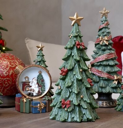 Julgran med Band och Rosetter Grön 40 cm Chic Antique Övrig prydnad/dekoration för inredning innemiljö