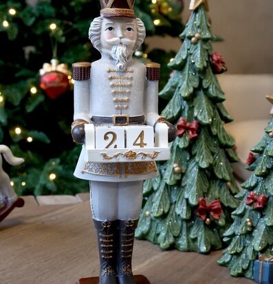 Nötknäppare med Kalender Fransk Grå 31,5 cm Chic Antique Övrig prydnad/dekoration för inredning innemiljö