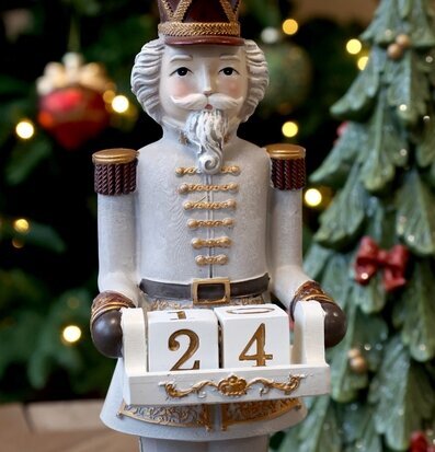 Nötknäppare med Kalender Fransk Grå 31,5 cm Chic Antique Övrig prydnad/dekoration för inredning innemiljö