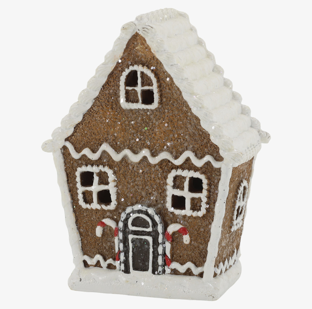 Noël Pepparkakshus LED Mocca 12,5 cm Chic Antique Övrig prydnad/dekoration för inredning innemiljö
