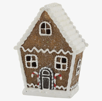 Noël Pepparkakshus LED Mocca 12,5 cm Chic Antique Övrig prydnad/dekoration för inredning innemiljö