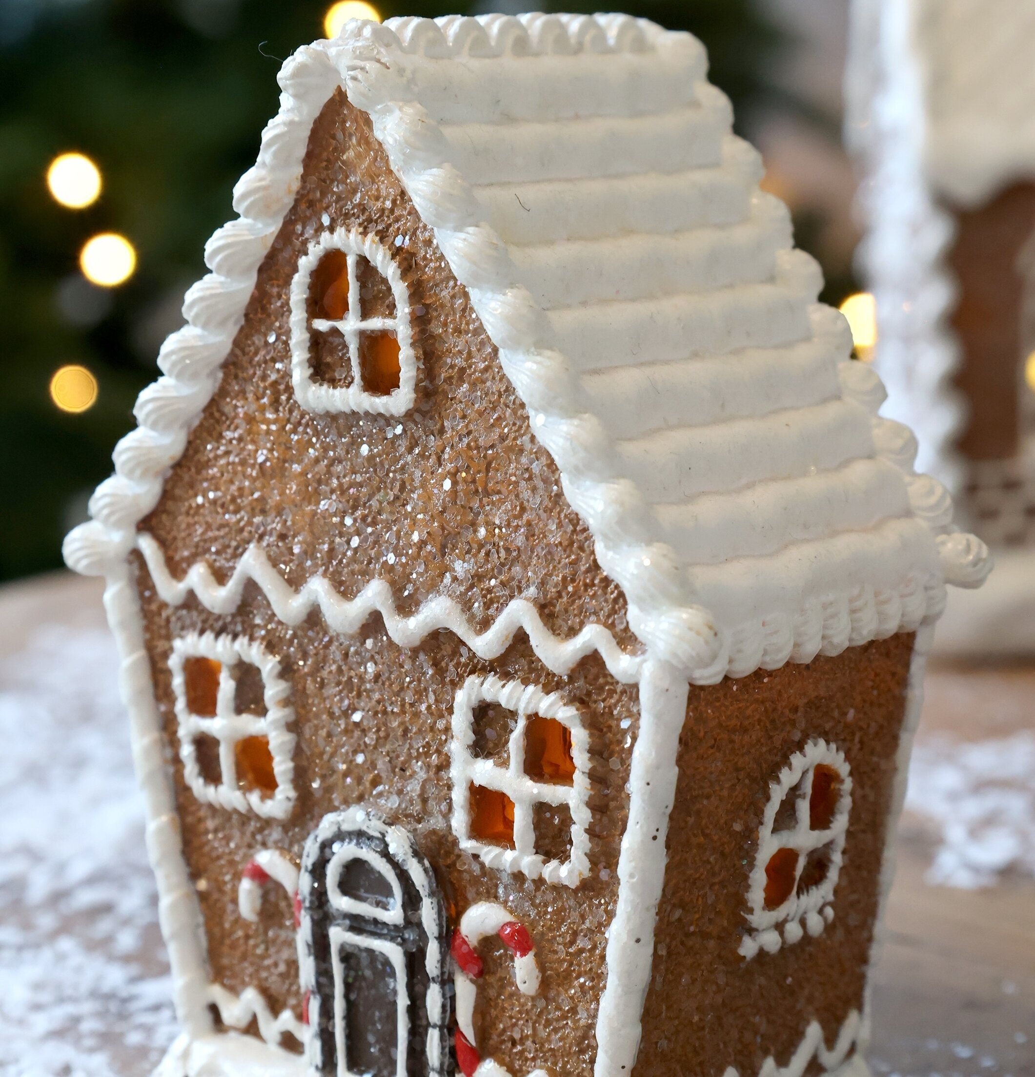 Noël Pepparkakshus LED Mocca 12,5 cm Chic Antique Övrig prydnad/dekoration för inredning innemiljö