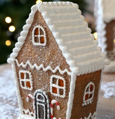 Noël Pepparkakshus LED Mocca 12,5 cm Chic Antique Övrig prydnad/dekoration för inredning innemiljö