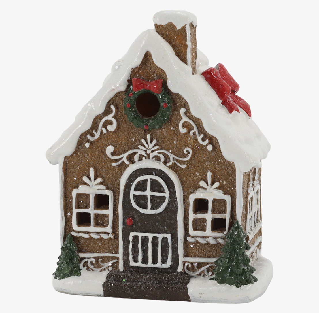 Noël Pepparkakshus LED Mocca 13 cm Chic Antique Övrig prydnad/dekoration för inredning innemiljö