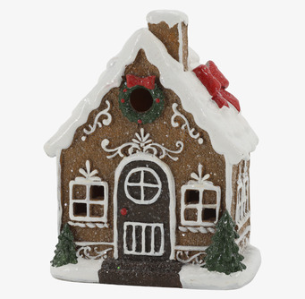 Noël Pepparkakshus LED Mocca 13 cm Chic Antique Övrig prydnad/dekoration för inredning innemiljö