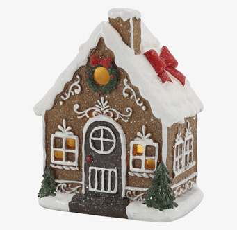Noël Pepparkakshus LED Mocca 13 cm Chic Antique Övrig prydnad/dekoration för inredning innemiljö