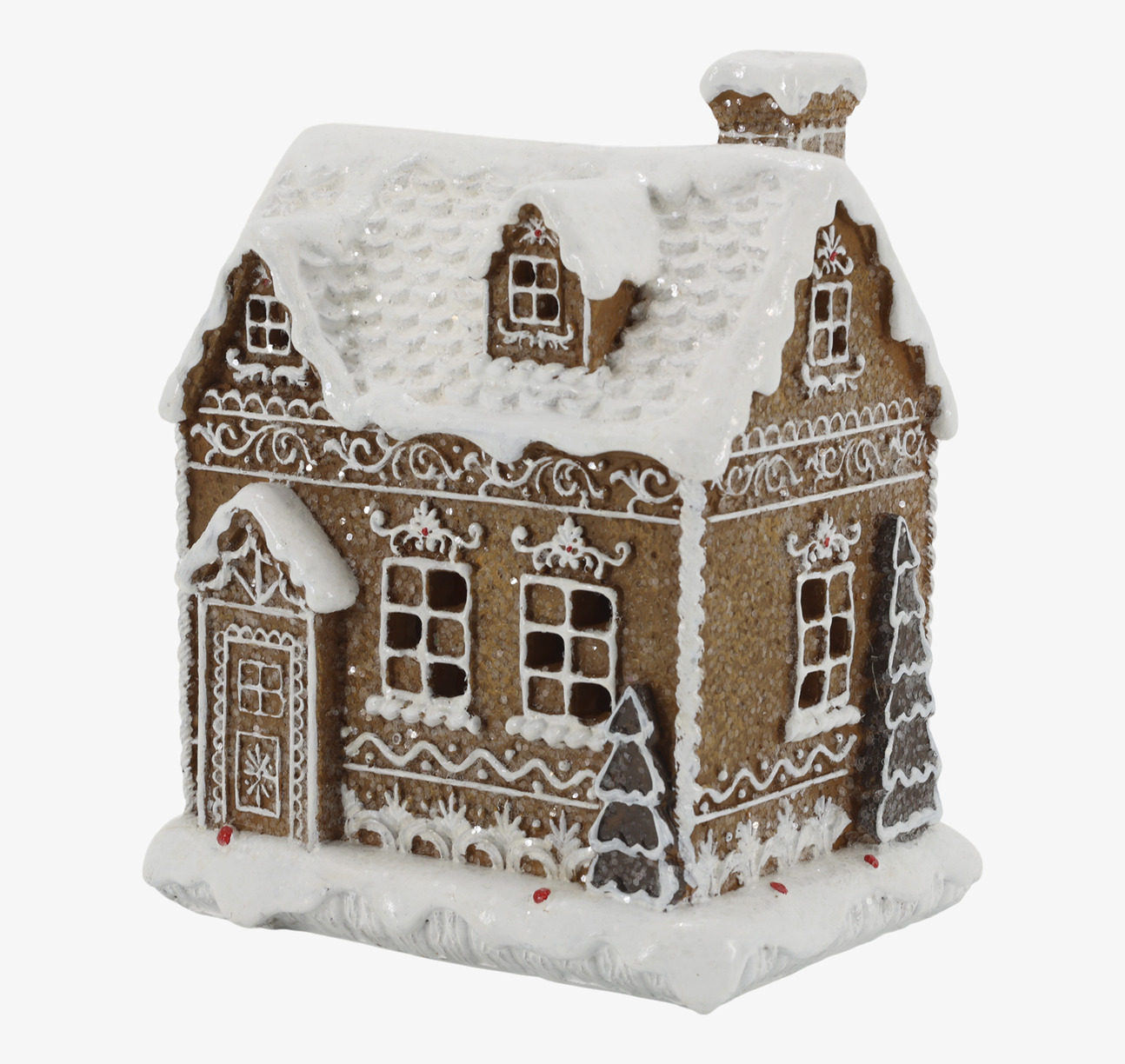 Noël Pepparkakshus LED Mocca 17 cm Chic Antique Övrig prydnad/dekoration för inredning innemiljö