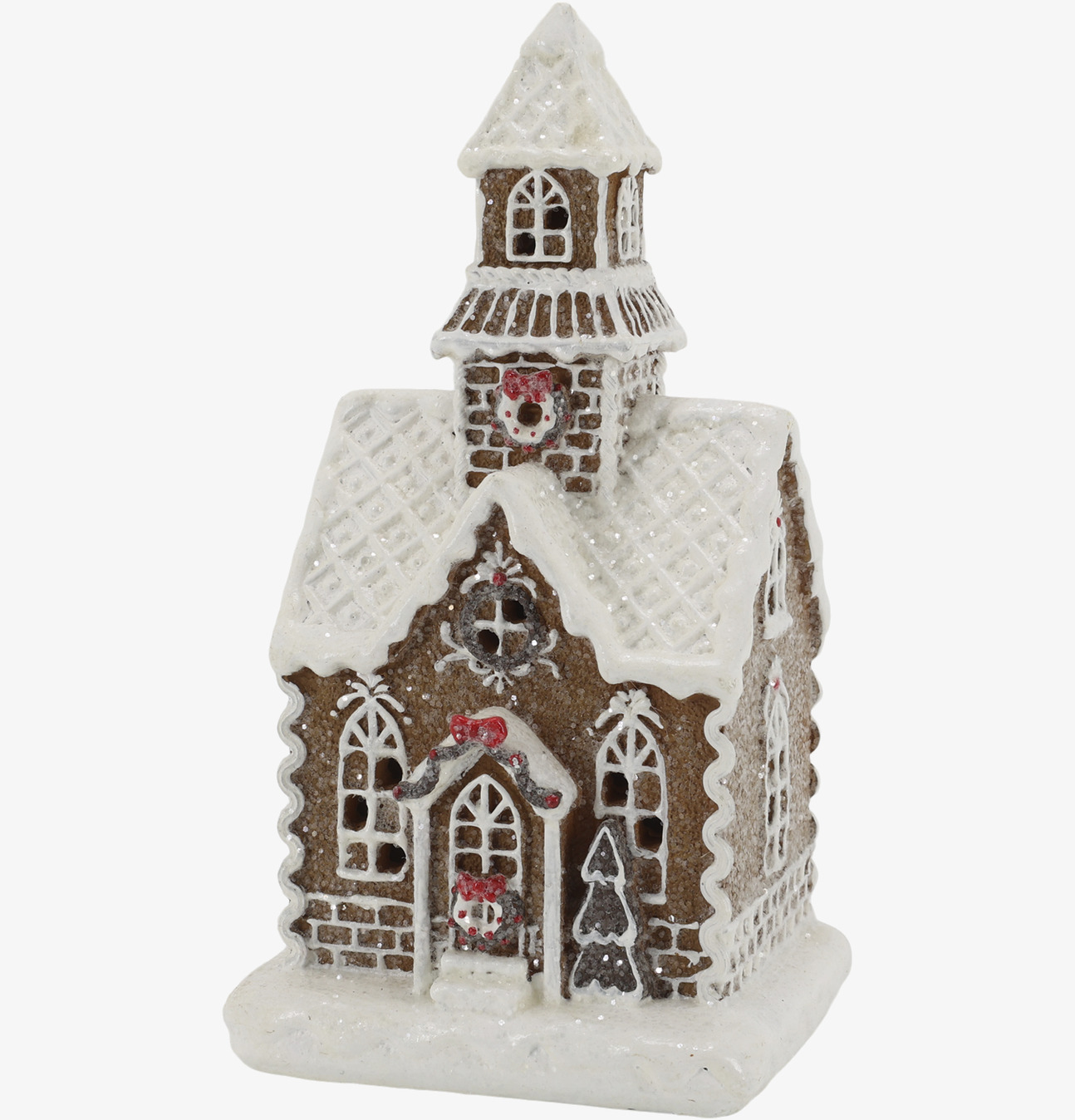 Noël Pepparkakskyrka LED Mocca 23 cm Chic Antique Övrig prydnad/dekoration för inredning innemiljö
