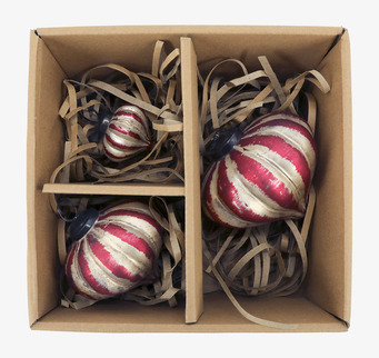 Julkulor i Ask 3-pack Cherry Champagne Ø11 cm Chic Antique Julgranshänge/julgransdekoration