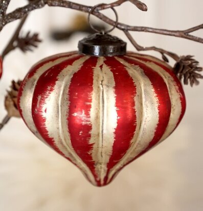 Julkulor i Ask 3-pack Cherry Champagne Ø11 cm Chic Antique Julgranshänge/julgransdekoration
