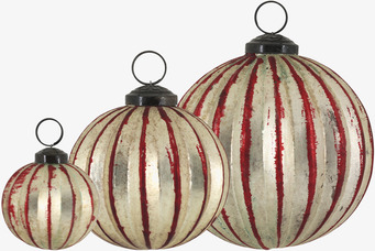 Julkulor i Ask 3-pack Cherry Champagne Ø10 cm Chic Antique Julgranshänge/julgransdekoration