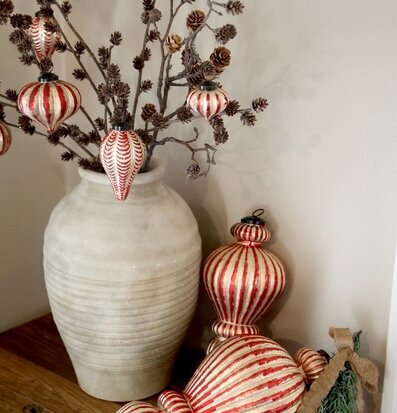Julkulor i Ask 3-pack Cherry Champagne Ø10 cm Chic Antique Julgranshänge/julgransdekoration