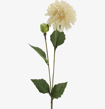 Foto: Konstgjord dahlia i champagne med knopp 44 cm