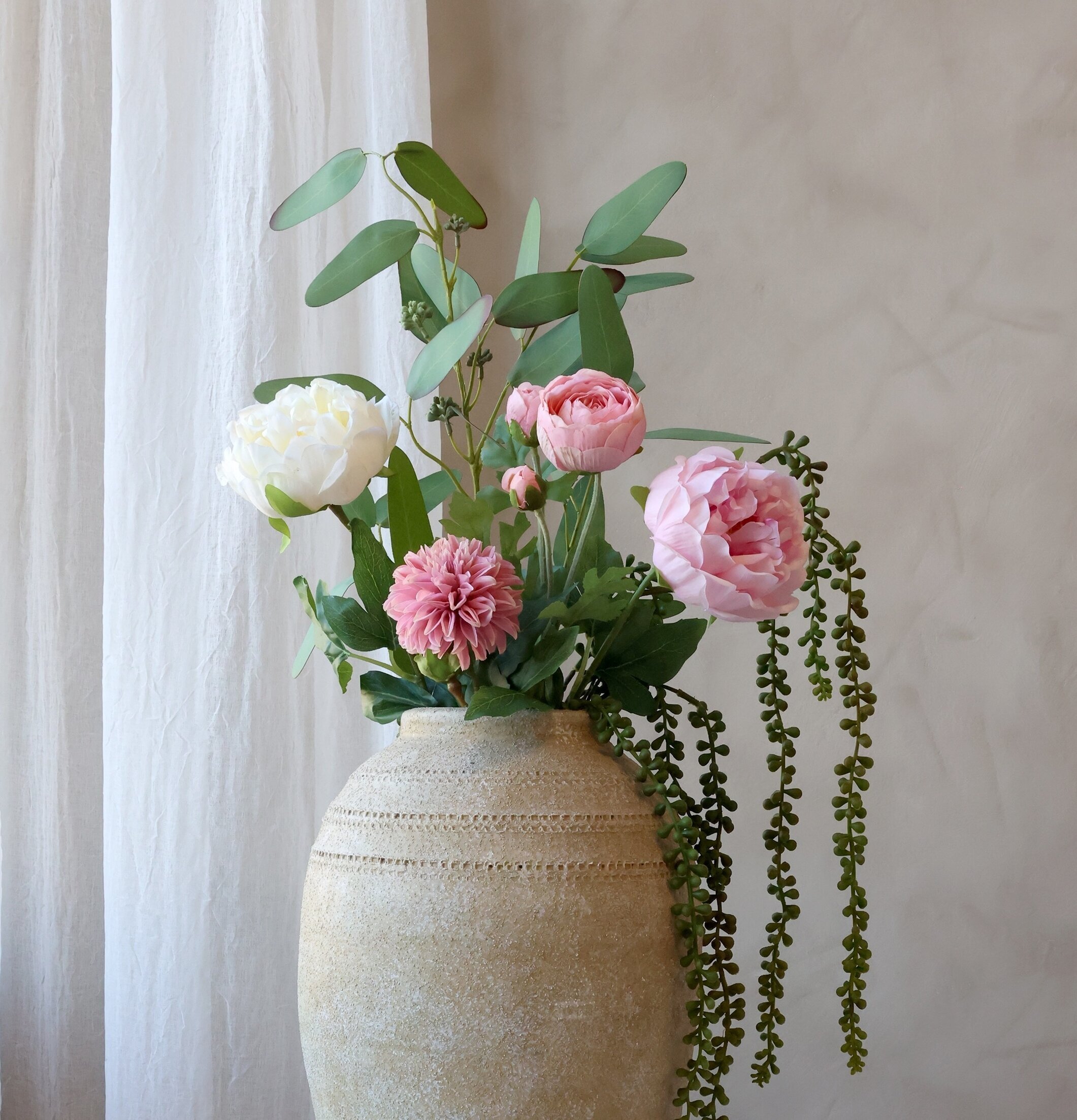 Fleur Dahlia Silk Touch Rosa 44 cm Chic Antique Konstväxter Konstblommor Plastväxter Plastblommor