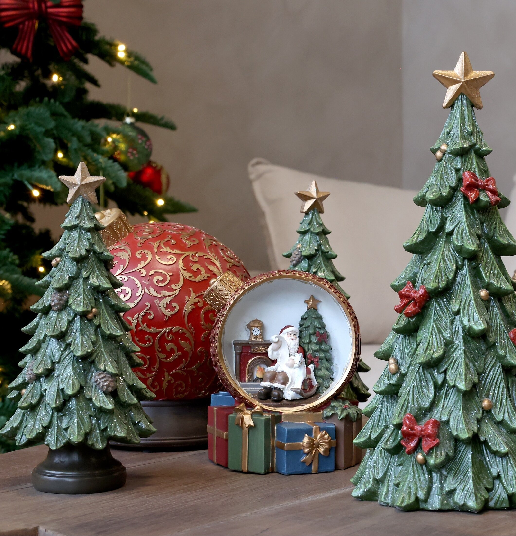Noël Julkula med Tomte och LED Cherry 16 cm Chic Antique Övrig prydnad/dekoration för inredning innemiljö